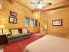 Lots of natural light flows in through the room with all the windows.