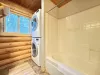 A washer and dryer is located in the main bathroom for your use. Laundry soap is provided as well.