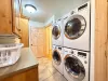 2 sets of full size washer and dryers available for your use. Laundry soap is provided.