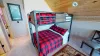 Upstairs loft is equipped with a bunk bed with a single and double bed. Perfect for up to 3 kids.