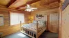 Master bedroom with a King size bed.