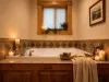 Relax for a long soak in the jetted tub.
