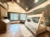 Twin trundle beds in the room off the master bedroom.