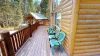 Seating available outside to enjoy the beautiful landscape near the cabin.