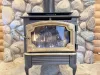 Warm up by the propane fireplace on those chilly summer evenings.