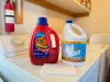 Laundry soap and dryer sheets provided