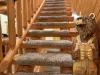 The stairs in a cabin are a whole vibe on their own. They’re not just functional; they’re often a statement piece that brings rustic charm and character to the space.