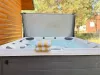 Hot tub for relaxing after a long day exploring the area.