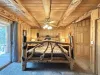 Master bedroom on the main floor with a King size bed.