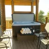 Unwind and relax in the outdoor hot tub after a long day of exploring.