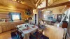 Dining table in the kitchen with 6 seats. Perfect to enjoy a home cooked meal.