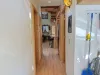 The hallway that leads you from the back door to the main area of the cabin.