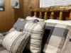 Main bedroom with a Queen bed that comfortably fits 2 people.