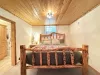 Master bedroom with a King size bed.
