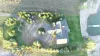 Aerial view of the cabin.