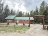 Large beautiful landscape of the cabin.