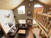 View from the stairs of the living room.