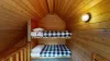 Ladder loft with twin size bunk beds.