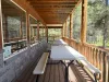 The Front Deck has 2 Picnic Tables to enjoy each others company outside.