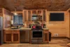 Kitchen and living room area is spacious for it being a tiny house.