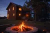 Hang out by the fire pit and tell campfire stories.
