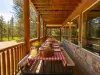 Have a picnic on the front porch on the 2 picnic tables.