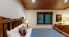 View of the window from the third bedrooms bedside.