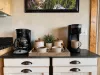 Start your morning right at our dedicated coffee bar, equipped with multiple coffee makers. Please note, coffee pods are BYO (bring your own).