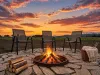 Gather around the warm fire pit under the twilight sky. Share stories and create unforgettable memories with loved ones.