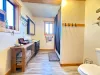 Bathroom number 1 with a large shower.