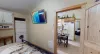 A television is located here to unwind.